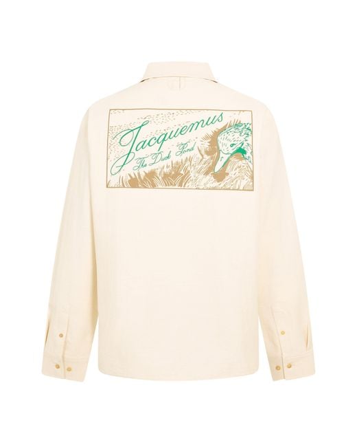 Jacquemus Natural Jacquard Rosemary Overshirt for men