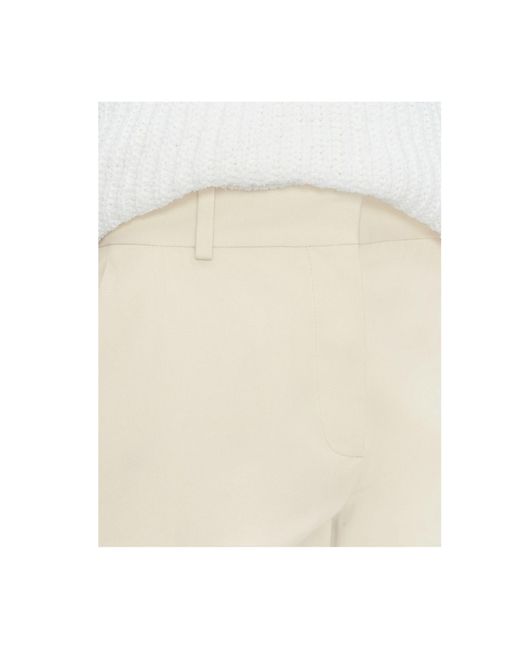 Joseph White Pressed-Crease Straight-Leg Trousers