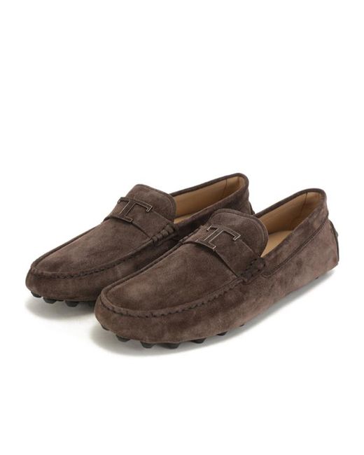 Tod's Brown T-Shaped Buckle Loafers for men