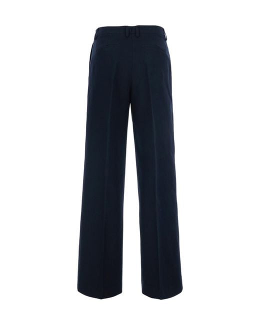 Pt Pantaloni Blue Straight-Leg Casual Trousers