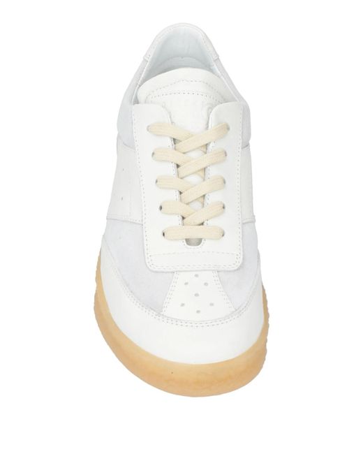 MM6 by Maison Margiela White Two-Tone Low-Top Casual Shoes