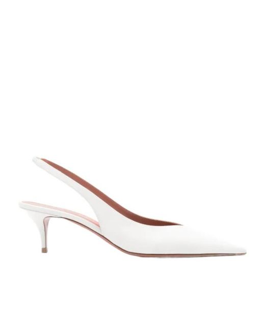 AMINA MUADDI White Anok Slingback-Pointed Pumps