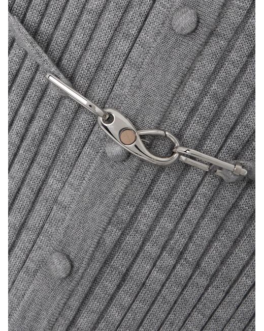 Gabriela Hearst Gray Rib Mid-Length Dress
