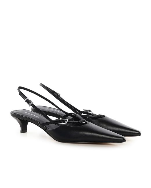 MICHAEL Michael Kors Black Pointed-Toe Slingback Pumps