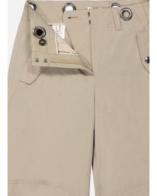 Brunello Cucinelli Natural Casual Pants With Drawstring Hem