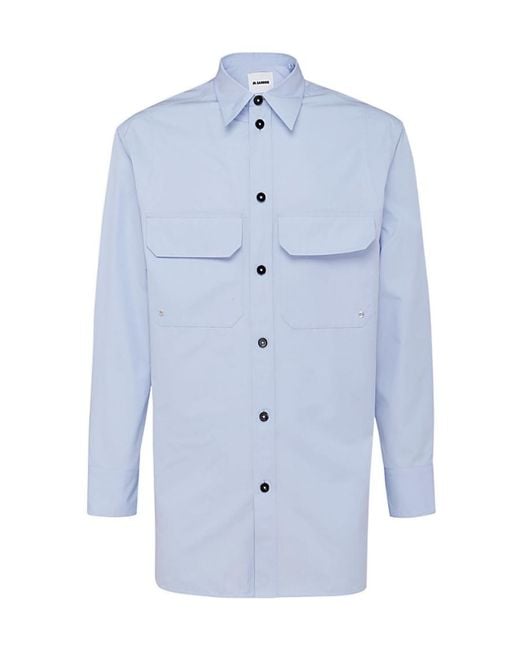 Jil Sander Blue Button-Down Shirt for men