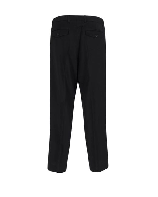 sunflower Black Pleated Wide Leg Pants for men