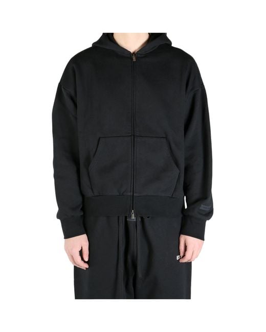 Fear Of God Black Logo-Printed Zipped Hoodie for men