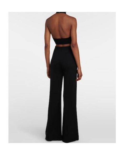 Gabriela Hearst Black Halter Wool Bra