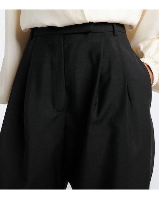 Rohe Black Wool And Mohair Balloon Pants