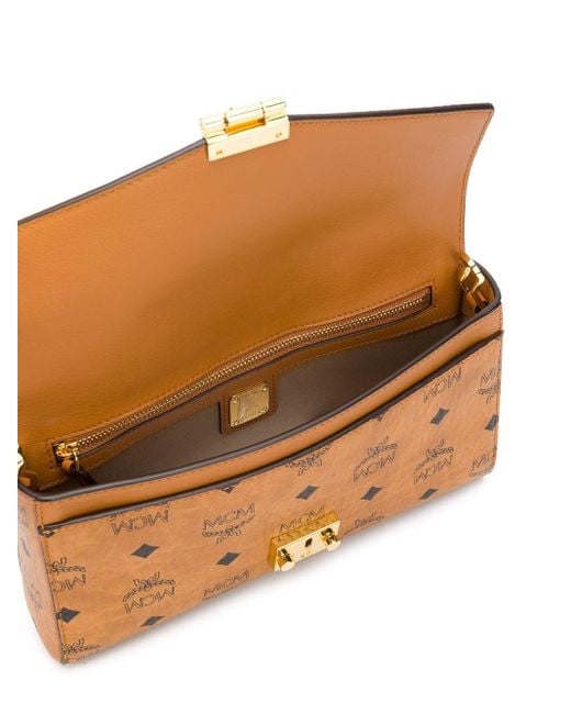 MCM Brown Monogram-Print Shoulder Bag