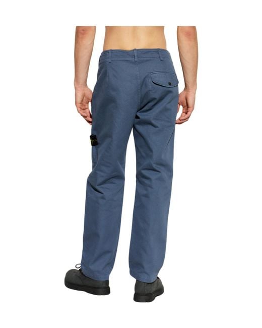 Stone Island Blue Belt Loop Jeans for men