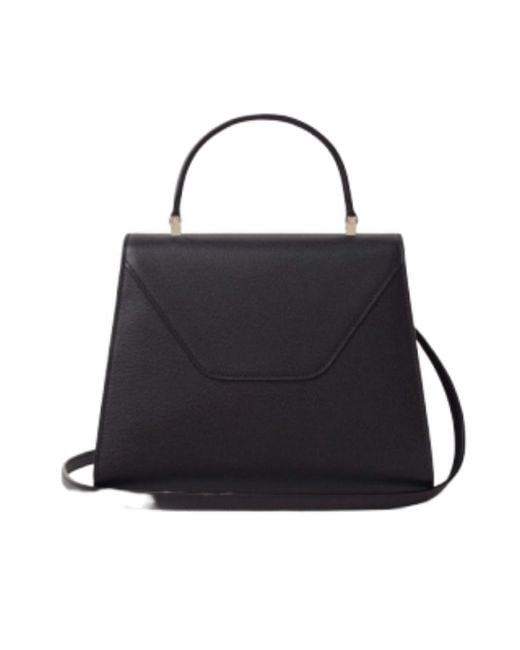 Valextra Black Iside Medium Tote Bag
