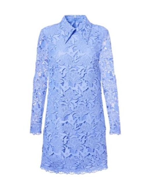 Carolina Herrera Blue Lace Minidress