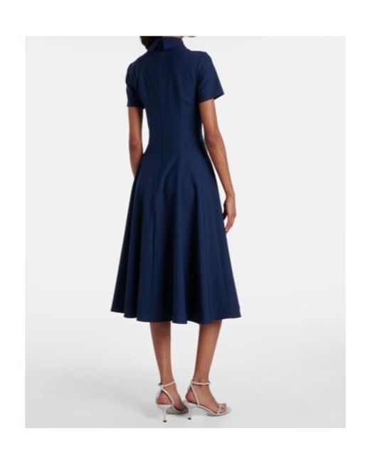 Emilia Wickstead Blue Jody Shirt Dress