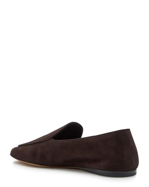 The Row Brown Awar Suede Loafers