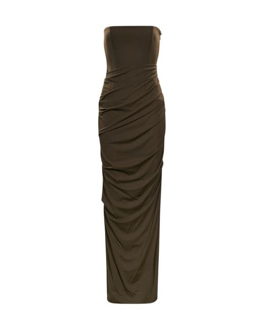 Alex Perry Green Strapless Dress