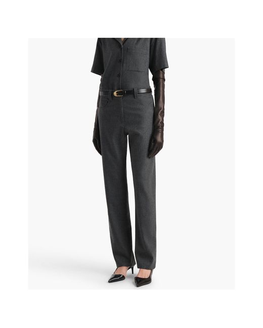 Khaite Gray Callum Low Rise Tapered Leg Trousers