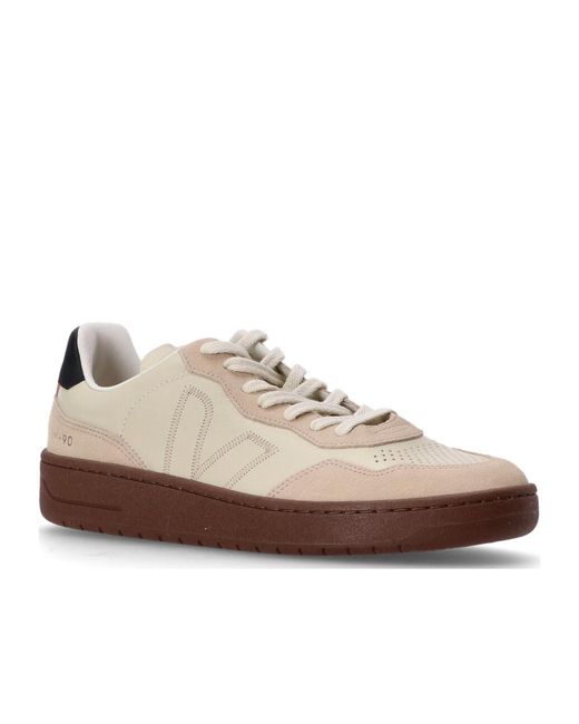 Veja Brown V-90 Lace-Up Sneakers for men