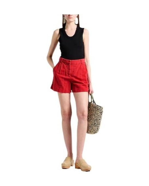 Brunello Cucinelli Red Solid Casual Shorts