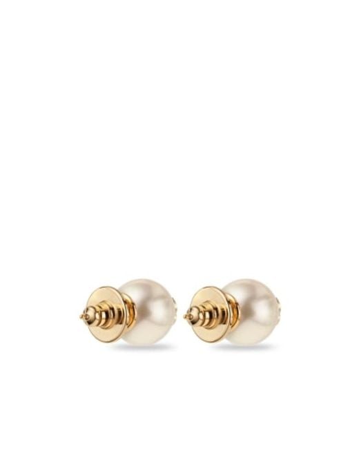 Jimmy Choo White Bijoux Pearl Stud Earrings