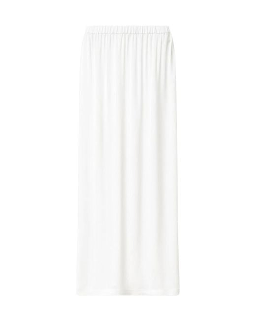 Fabiana Filippi White Duchess-Satin Maxi Skirt