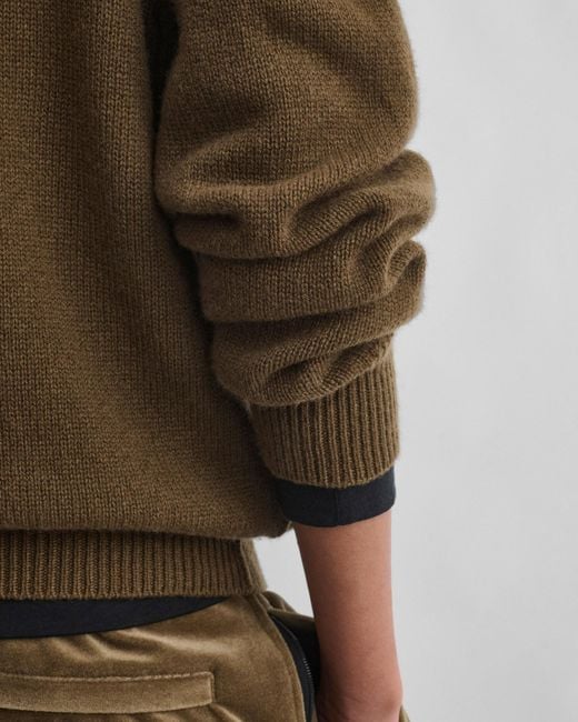 Phoebe Philo Green Cashmere Crew-Neck Sweater