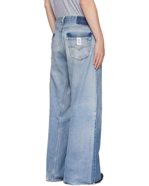 PROTOTYPES Blue Patchwork Jeans for men