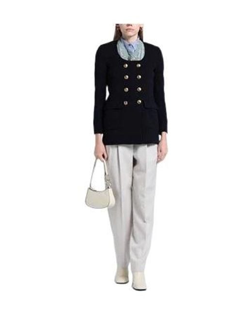 Saint Laurent Black Solid-Color Lapel Suit Jacket