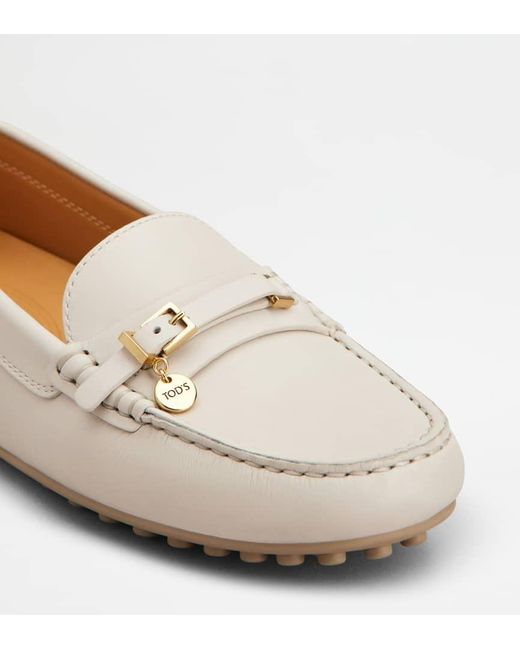 Tod's Natural Leather Loafers