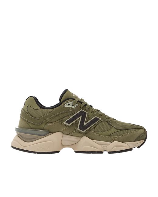 New Balance Green 9060 Mesh Panelled Sneakers for men
