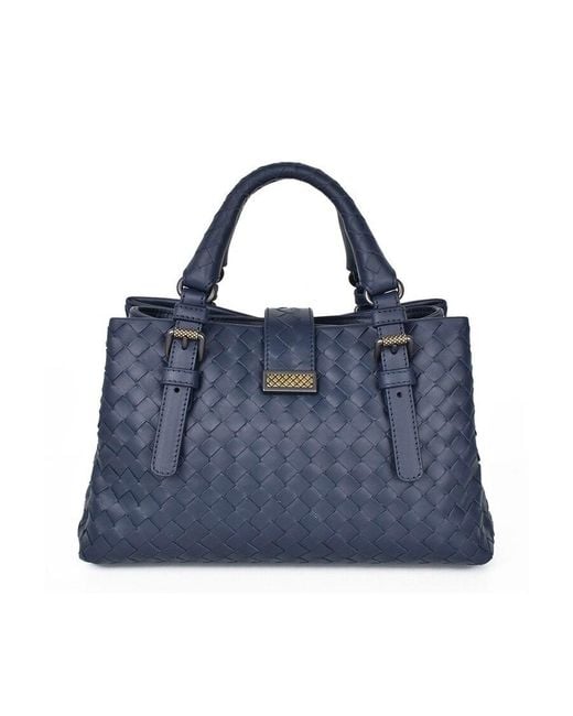 Bottega Veneta Blue Weave A Handbag