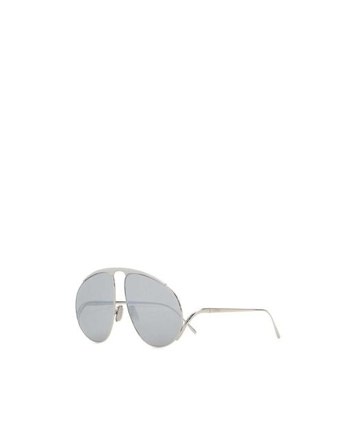 Loewe Metallic Hillock Aviator Frame Sunglasses