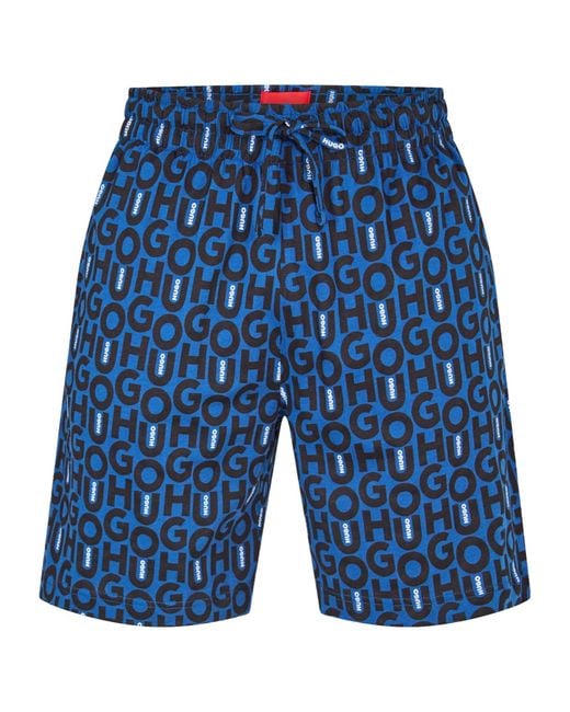 Boss Blue Casual Shorts for men
