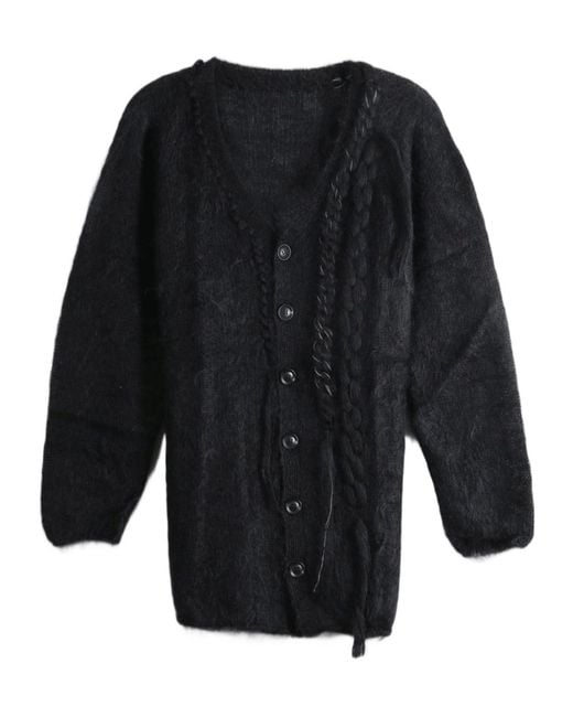 Y's Yohji Yamamoto Black V-Neck Cardigan