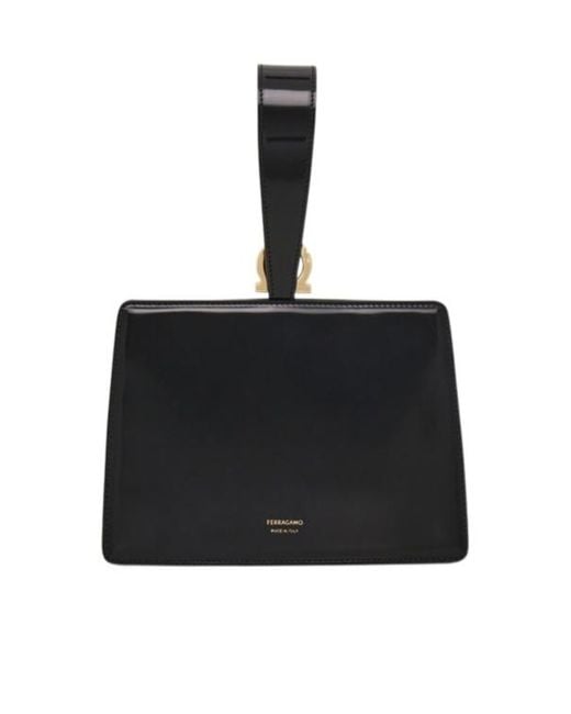 Ferragamo Ferragamo Logo Printed Wristband Clutch Bag in