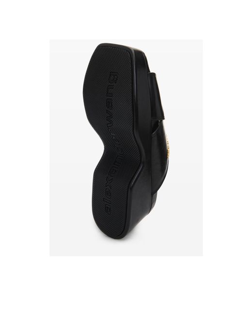 Alexander Wang Black Float 70Mm Platform Leather Sandals
