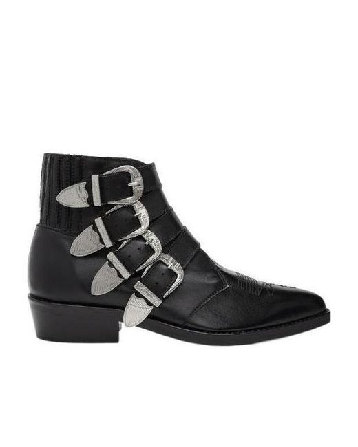 Toga Virilis Black Buckled Boots for men