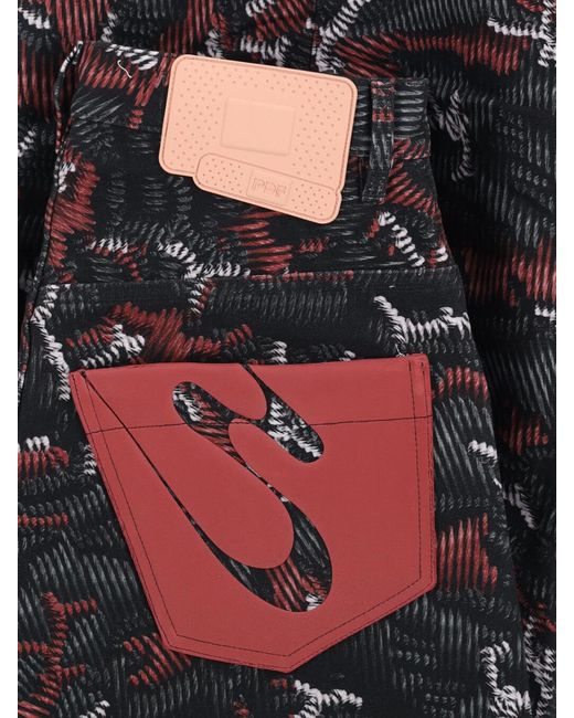 PDF CHANNEL Gray Pdf Abstract Print Wide-Leg Pants for men