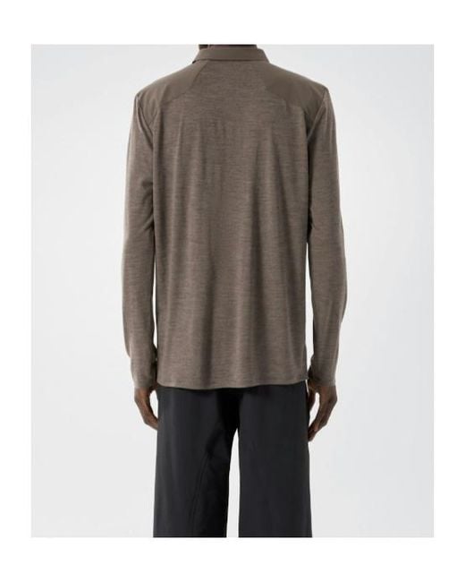Veilance Gray Frame Polo Shirt Ls for men
