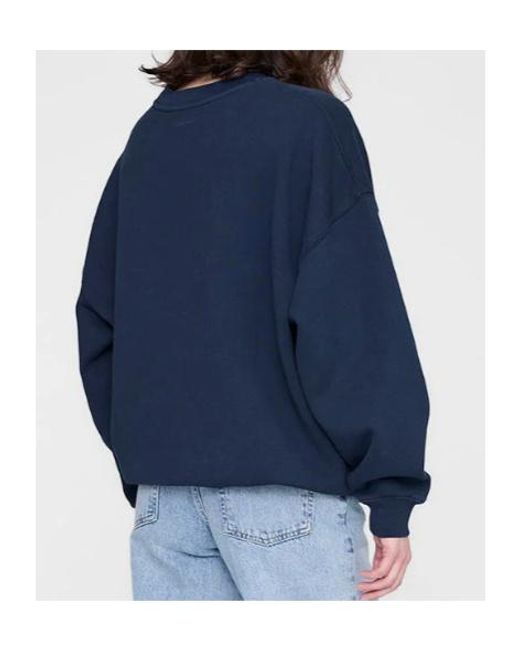 Anine Bing Blue Miles Collegiate Logo Sweatshirt