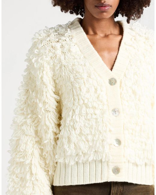 Farm Rio White Minimalist Solid Knit Cardigan