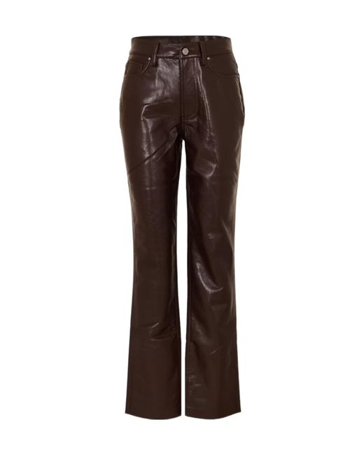 Anine Bing Brown Leather Trousers