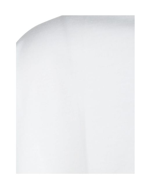 Dondup White Boxy Cropped T-Shirt
