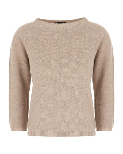 Fabiana Filippi Natural Crew Neck Knitwear