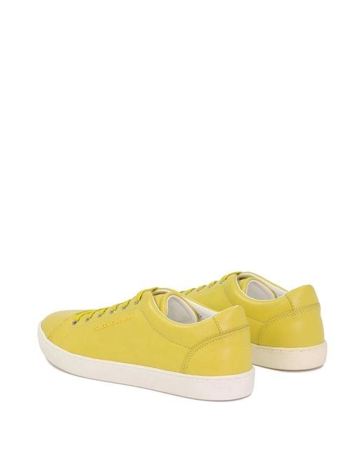Dolce & Gabbana Yellow Logo Casual Sneakers for men