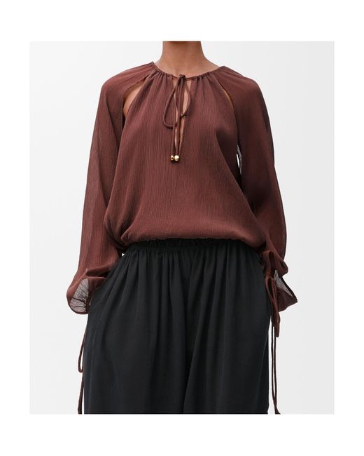 Loewe Red Seersucker Blouse