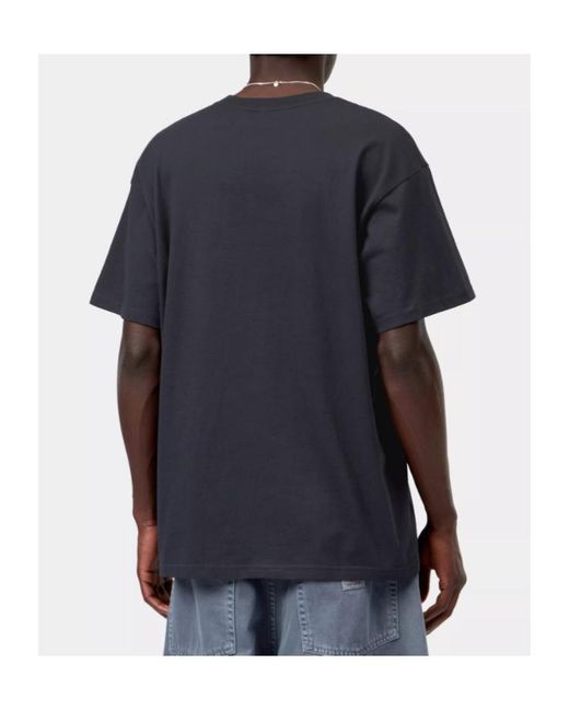 Carhartt Blue Script Embroidery T-Shirt for men