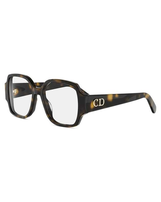 Dior White Eyewear Square Frame Glasses