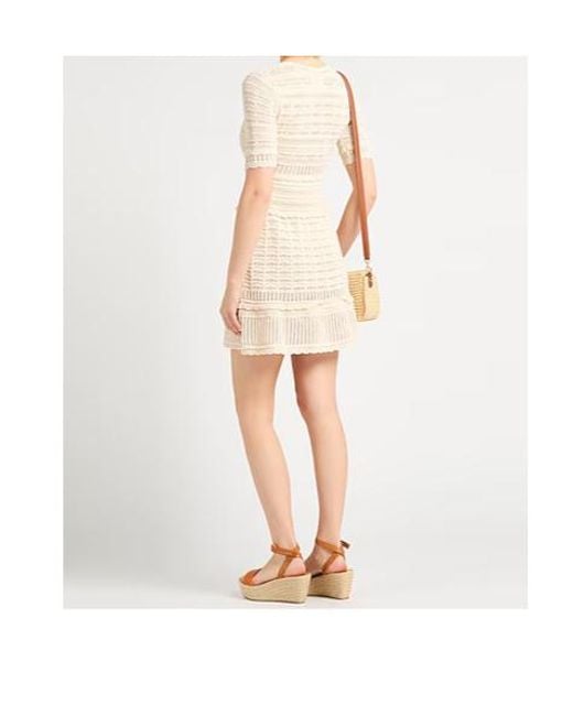 Isabel Marant Natural Short-Sleeved Dress